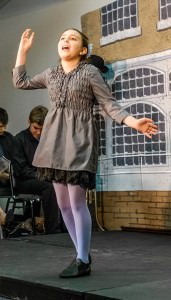 Sophia Riazi-Sekowski performing at ’65 Years of Broadway! The Best Musicals, Abridged’ at 2nd Star Productions. Photo by Nathan Jackson.