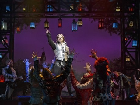 Christian Borle (the Bard) and the cast of 'Something Rotten!' Photo by Joan Marcus.