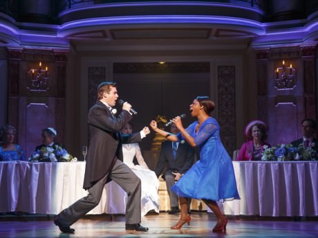 Nick Spangler (Greg) and Montego Glover (Annie) in 'It Shoulda Been You.' Photo by Joan Marcus. 