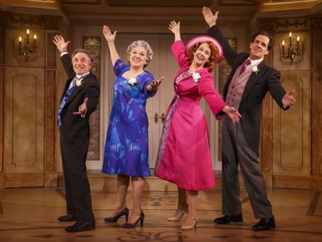 Chip Zien (Murray), Tyne Daly (Judy), Harriet Harris (Georgette), and Michael X. Martin (George) in 'It Shoulda Been You.' Photo by Joan Marcus.