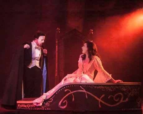 Phantom (Gabe Taylor) and Christine (Laura Sparks). Photo by Rosemary Malecki  and AACC.