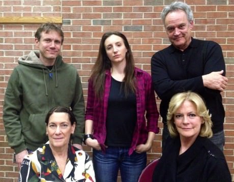 ‘Other Desert Cities’ Cast – Seated L to R: Jessie Roberts, and Susan d. Garvey. Standing, L to R: Jeff McDermott, Kathy Ohlhaber, and Patrick David. Photography by Laura Fargotstein, 2015.