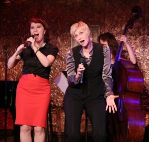 Kate Flannery and Jane Lynch. Photo by Walter McBride for BroadwayWorld.