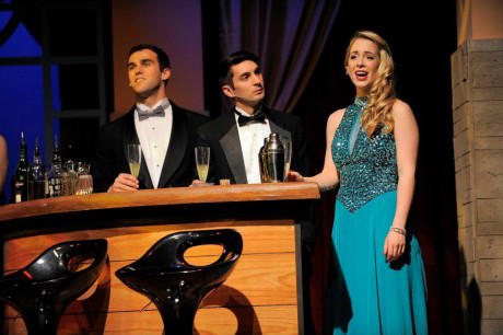 Alex Canty, Tim Russell ,and Stephanie Cowan in "My Way." Photo courtesy of Riverside Center Dinner Theater.