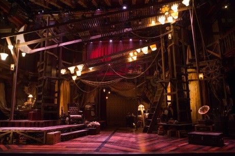 The set designed by Paige Hathaway for 'Rosencrantz and Guildenstern are Dead' at Folger Theatre. Photo by Teresa Wood.