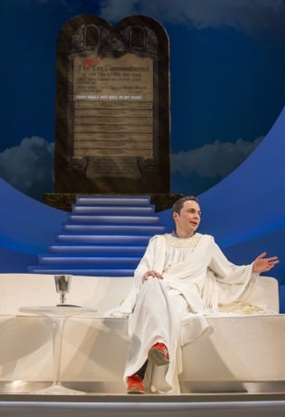 Jim Parsons as The Almighty. Photo by Photo by Jeremy Daniel.
