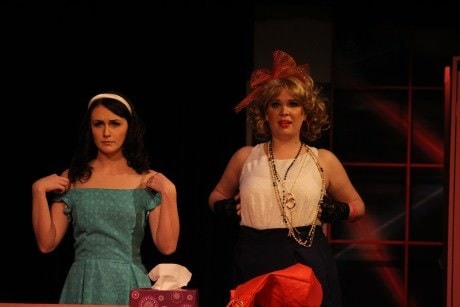 Taylor Campbell and Megan Mostow as Julia and her cousin Holly. Photo Jim Littlefield.
