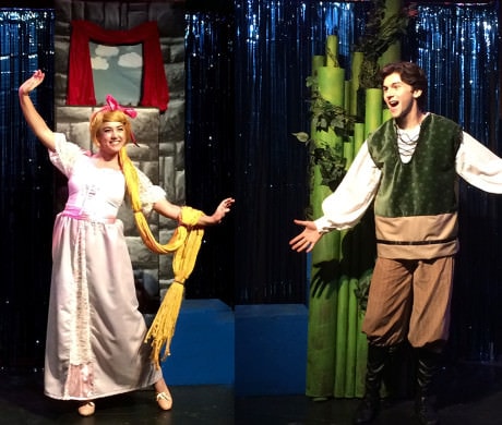 Rapunzel (Ana Marcu). and Jack (Jacob Shipley). Photo courtesy of Infinity Theatre Company.