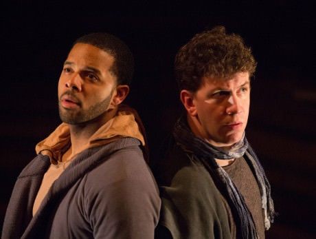 Romell Witherspoon as Rosencrantz (left) and Adam Wesley Brown. Photo by Jeff Malet.