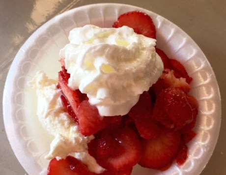 A serving of Strawberry Shortcake one of the many delights of the festival.