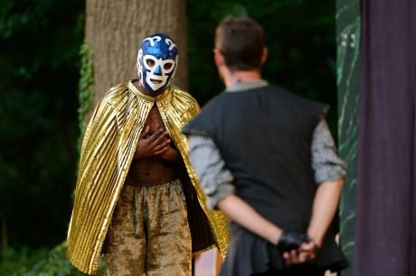 Charles the Wrestler in 'As You Like It.' Photo courtesy of Baltimore Shakespeare Factory.
