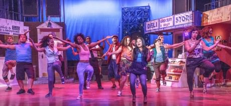 Andres Ponce and the cast of 'In the Heights.' Photo by Keith Waters.