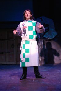 Brian Merritt plays the (not-so) brave Sir Robin in 'Spamalot.' Photo courtesy of The Port Tobacco Players.