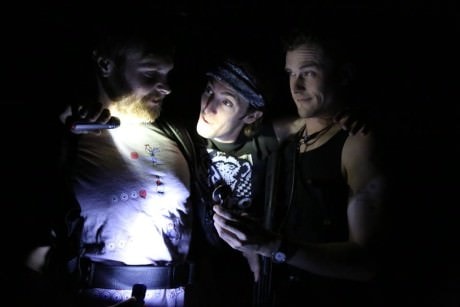 Tom Carman, Vince Eisenson and Matthew Alan Ward in 'Bones and Whispers.' Photo courtesy of Longacre Lea.