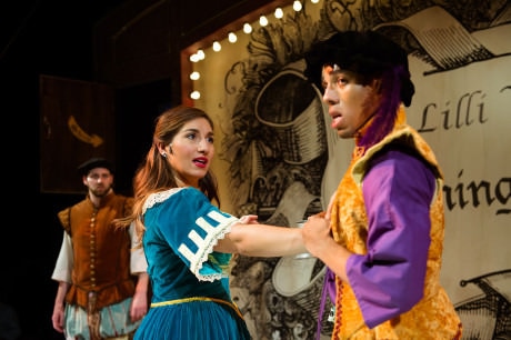  L-R: Drew Stairs, Emily Levey, and Hasani Allen in 'Kiss Me Kate.' Photo by Traci J. Brooks Studios.