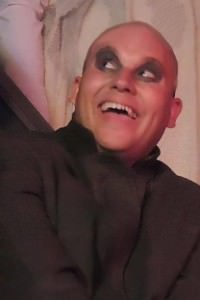 Jeremy Trammelle (Uncle Fester). Photo courtesy of Way Off Broadway.