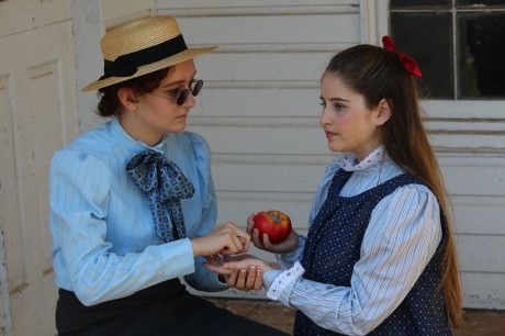 Annie Sullivan (Meghan Landon) and Helen Keller (Lucy Robert). Photo courtesy of Aldergate Church Community Theater.