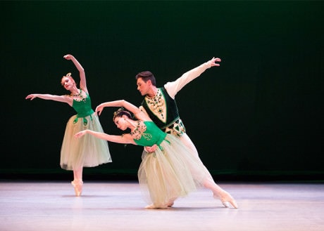 Emeralds: Natalia Magnicaballi, Michael Cook, and Melanie Riffee. Photo by Rosalie O'Connor Gallery.