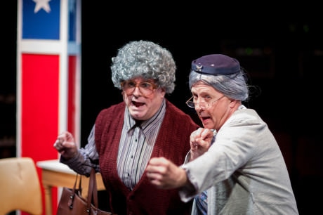 Dixie (Glen Charlow) and Pearl (Jim Hart) . Photo bySpotlighters Theatre/Chris Aldridge, CMAldridgePhotography. 