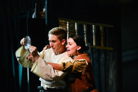 Jett Utah Watson (Galileo Galilei) and Andrea (Megan Rausch. Photo courtesy of The Masqueraders.