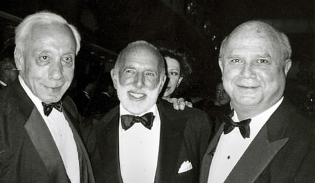 Bernie Jacobs, Jerome Robbins, and Gerald Schoenfeld. Photo courtesy of britishtheatre.com.