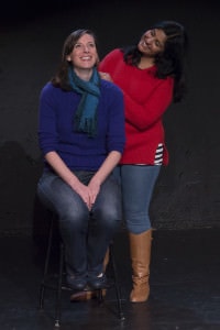 Improv Actually's  Katie Rush and Sabahat Chaudhary. Photo by Darian Glover.