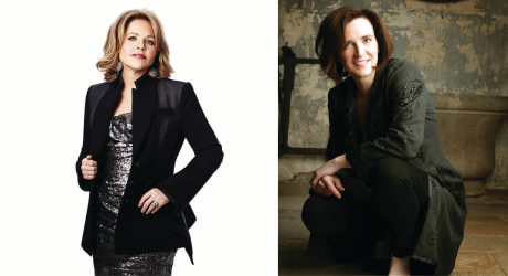 L to R: Renee Fleming and Patricia Barber. , Photo from The Harris Theater in Chicago. rwww.harristheaterchicago.org.