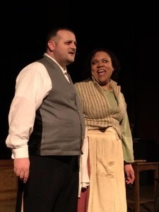 Kevin Diana (Sweeney Todd) and Taunya Ferguson (Mrs. Lovett). Photo by Jerry Dale.