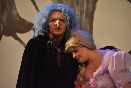  (The Witch) and (Rapunzel). Photo courtesy of Aldersgate Church Community Theatre.