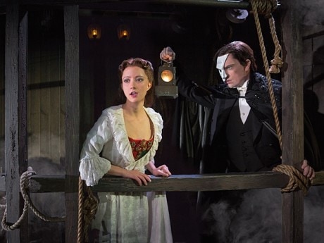Katie Travis (Christine Daaé) and Chris Mann (The Phantom).