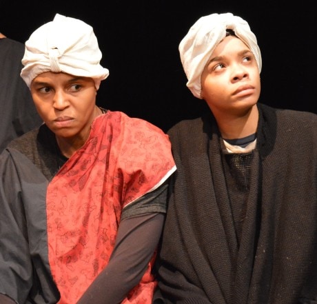 Nelly's Fear: Kashi-Tara (Nelly) and Linaé Bullock (Harriet Tubman). Photo by Photo by Mike Biggz.