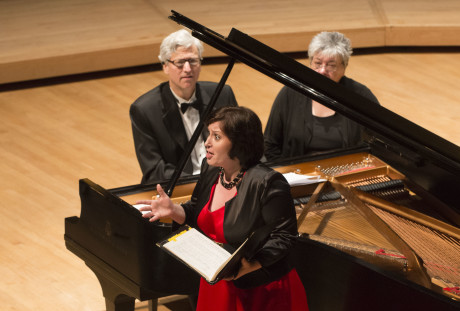 Pianist Brian Ganz accompanies Polish-born mezzo-soprano Magdalena Wór in 'Chopin: Bel Canto of the Piano'” at The Music Center at Strathmore in Rockville, MD, on Jan. 10, 2016. Photo courtesy of Marc Apter.