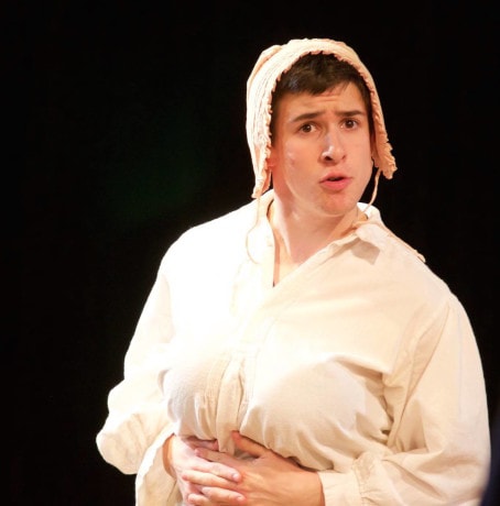 Ben Sullivan steals a few scenes as lady-in-waiting Desiree. Photo by Claire Soisson/The Hoya. 