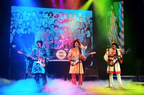 The cast of 'Rain - A Tribute to the Beatles. Photo by Richard Lovrich.