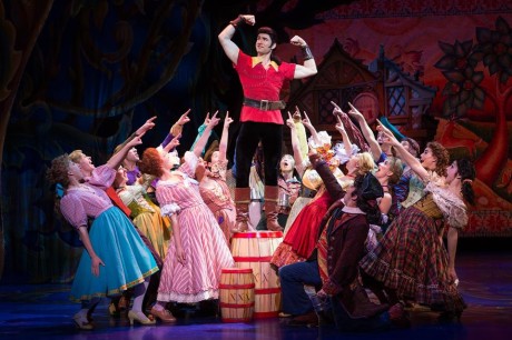 Christiaan Smith-Kotlarek as Gaston and the cast of 'Disney's Beauty and the Beast.' Photo by Matthew Murphy.