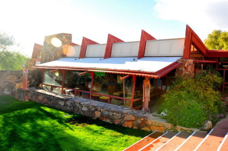 taliesin West Studio and Reflecting Pool. Photo by Judith Bromley.
