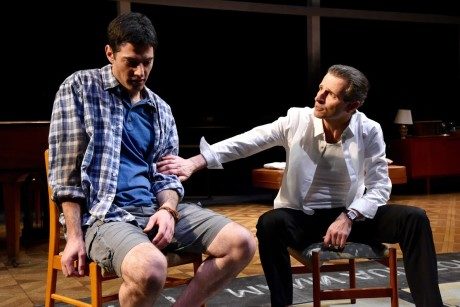 Guy Kapulnik (Izzy) and Paul Morella (Joel) in A'After the War.' Photo by Stan Barouh.