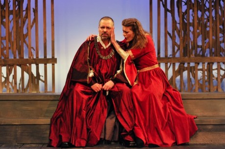 Rob Kahn (Macbeth) and Annabel Capper (Lady Macbeth). Photo by Kendall Whitehouse.