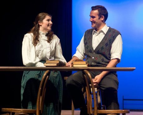 Zoe Bulitt (Emily Webb) and Michael Patton (George Gibbs). Photo courtesy of Rockville Little Theatre.