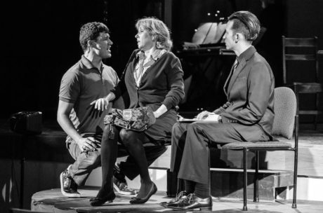 Danny Bertaux (Gabe), Susan Schindler (Diana), and. Photo courtesy of Silhouette Stages.