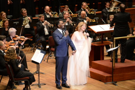 Renée Fleming and Norm Lewis at 'Some Enchanted Evening' with Choral Arts. Photo by Russell Hirshon.