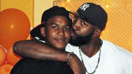 Trayvon Martin and his father.