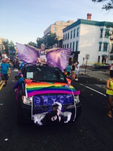 Bryce in the Capital Pride Parade.
