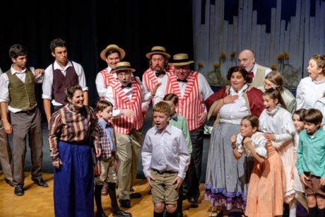 Joel Yetzbacher (Winthrop) and cast members. Photo by Tim and Susan Gibson.