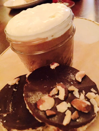 Nutella Budino with Caramel “Crack” Cookies.