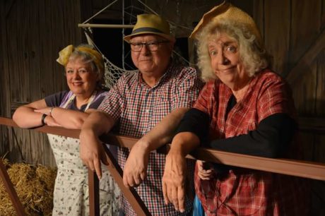 L to R: Marge McGugan, David McCrary, and Maureen Rogers. Photo courtesy of Laurel Mill Playhouse.