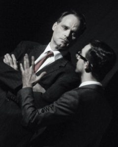 Russ Widdall (Robert Kennedy) and Joshua Tewell (Richard Goodwin). Photo by Alex Lowry.