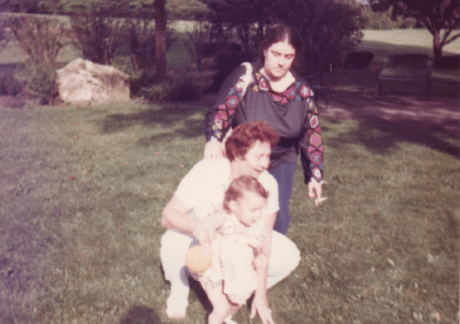 Leah Harris, her grandmother, and mother, 1977.
