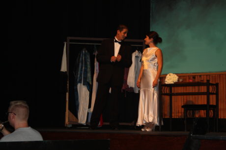 Nick (Jose Bernard) asks Fanny (Candice Castro) out for a night on the town. Photo by John Muller.
