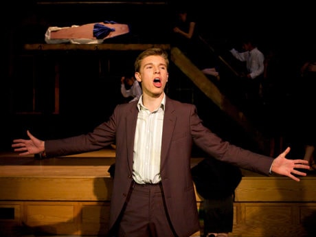 Jack Posey as Che in Theatre Lab's 'Evita.' Photo by Ryan Maxwell.